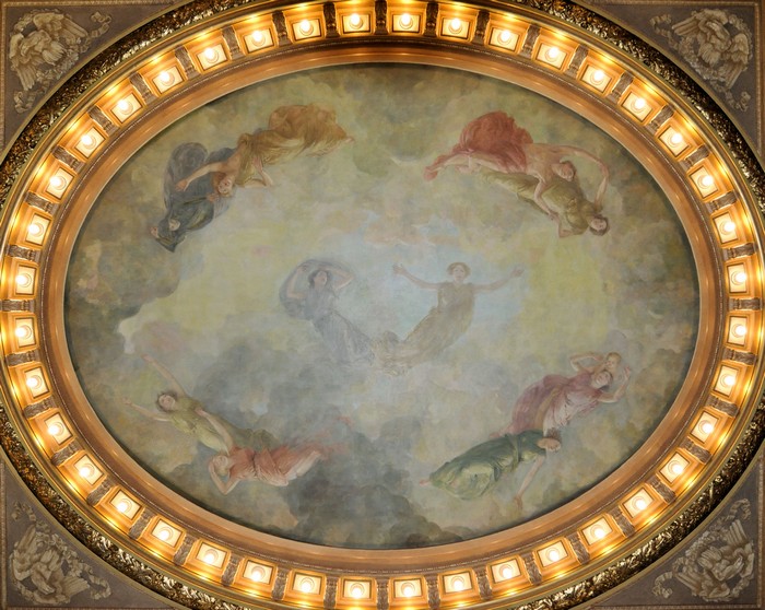 Albert H. Krehbiel Ceiling Mural in the Illinois Supreme Court